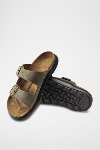 Mules en cuir Arizona Adventure- Kaki - Normale