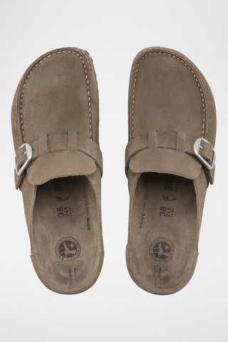Sabots en cuir suédé Buckley - Marron - Etroite