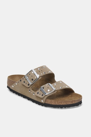 Mules en cuir suédé Arizona - Taupe - Etroite