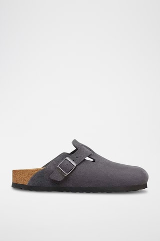 Sabots en nubuck Boston - Gris - Etroite