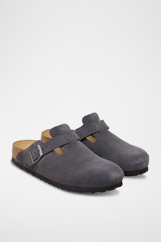 Sabots en nubuck Boston - Gris - Etroite