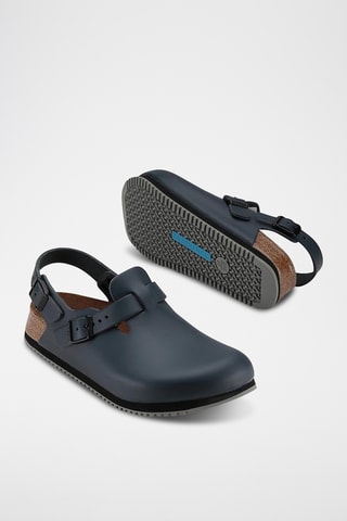 Sabots en cuir Tokyo - Bleu foncé - Normale