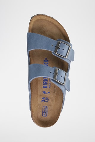 Mules en cuir Arizona - Bleu - Etroite