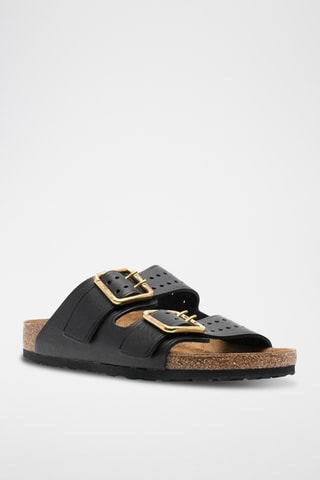 Mules en cuir Arizona - Noir - Etroite