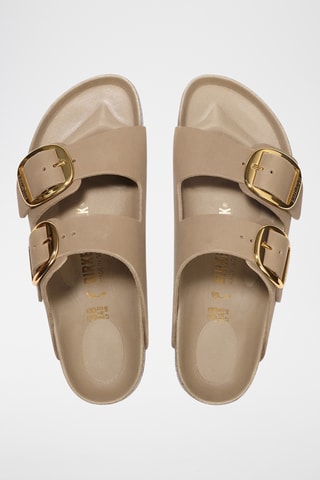 Mules en cuir huilé Arizona - Beige - Etroite