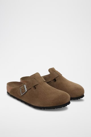 Sabots en nubuck Boston - Marron - Etroite