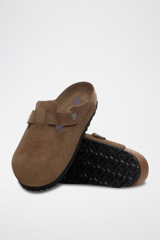 Sabots en nubuck Boston - Marron - Etroite