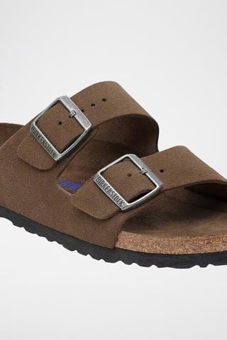 Mules en nubuck Arizona - Marron - Etroite