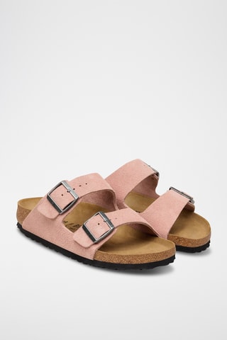 Mules en nubuck Arizona - Rose - Etroite