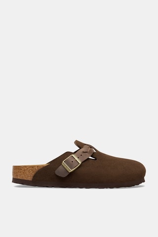 Sabots en nubuck Boston - Marron - Etroite