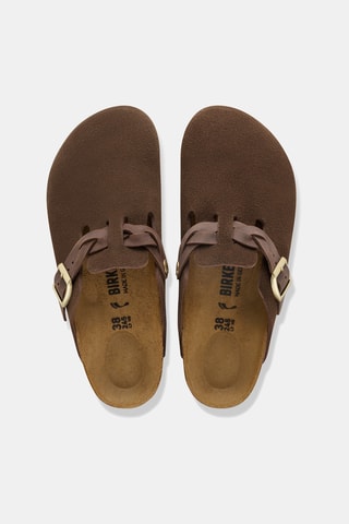 Sabots en nubuck Boston - Marron - Etroite