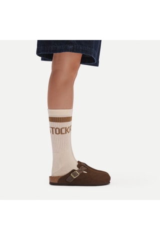 Sabots en nubuck Boston - Marron - Etroite
