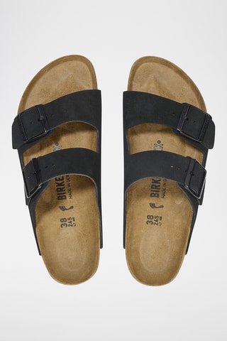 Mules en nubuck Arizona - Noir - Etroite