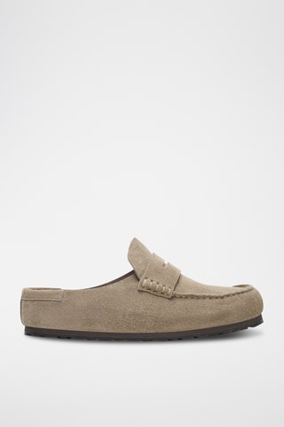 Sabots en nubuck Naples - Taupe - Etroite