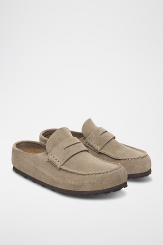 Sabots en nubuck Naples - Taupe - Etroite