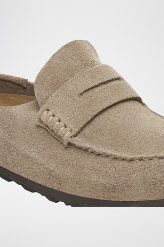 Sabots en nubuck Naples - Taupe - Etroite