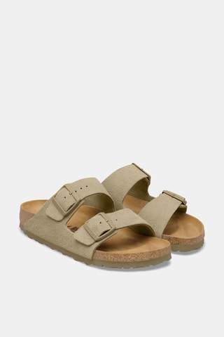 Mules en nubuck Arizona - Kaki - Etroite