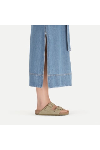 Mules en nubuck Arizona - Kaki - Etroite
