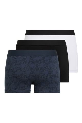 3 caleçons - Blanc, bleu marine et noir