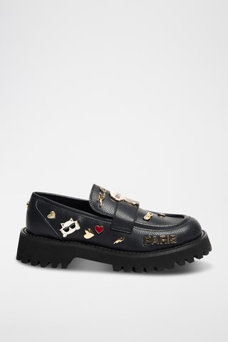 Mocassins en cuir - Noir