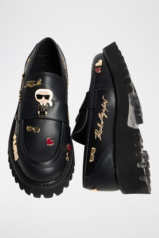 Mocassins en cuir - Noir