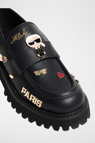 Mocassins en cuir - Noir