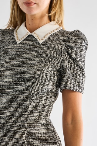 Robe droite - Blanc et noir