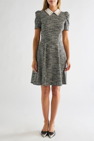 Robe droite - Blanc et noir