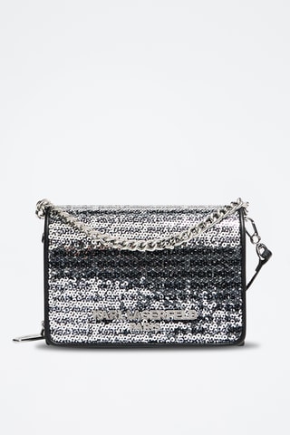 Sac bandoulière en cuir - Argenté
