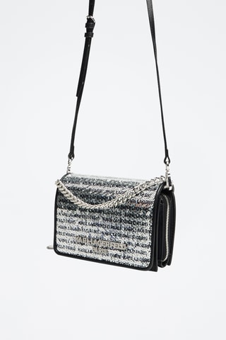 Sac bandoulière en cuir - Argenté