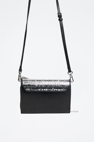 Sac bandoulière en cuir - Argenté