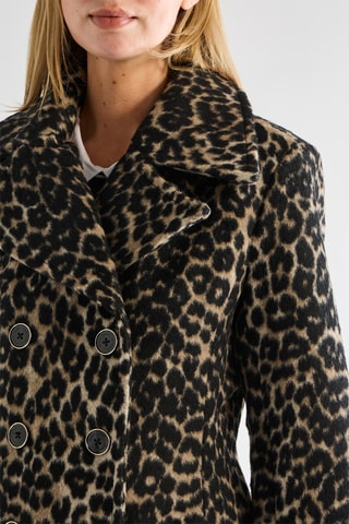 Manteau en laine - Noir et marron