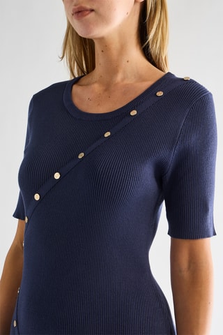 Robe droite - Bleu marine