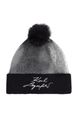 Bonnet à pompon - Noir