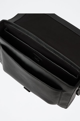 Sac bandoulière en cuir - Noir