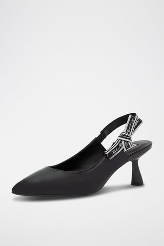 Escarpins en cuir - Noir et blanc