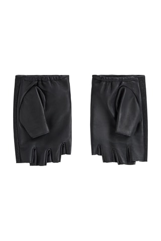 Mitaines en cuir de mouton - Noir