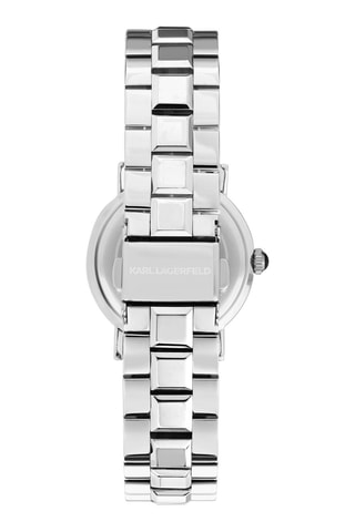Montre à quartz en acier - Argenté et noir