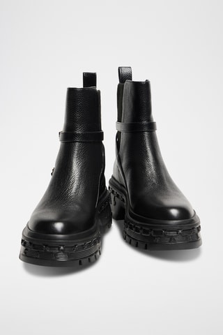 Bottines en cuir - Noir