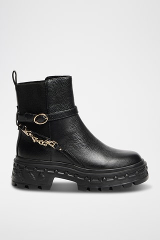Bottines en cuir - Noir