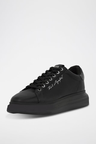Baskets plateformes en cuir - Noir