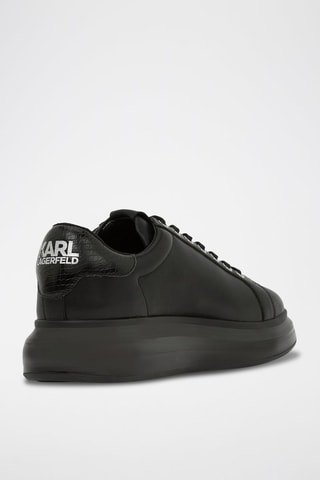 Baskets plateformes en cuir - Noir