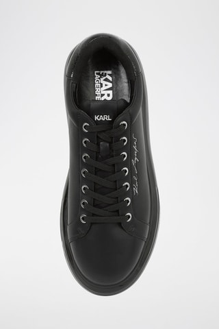 Baskets plateformes en cuir - Noir