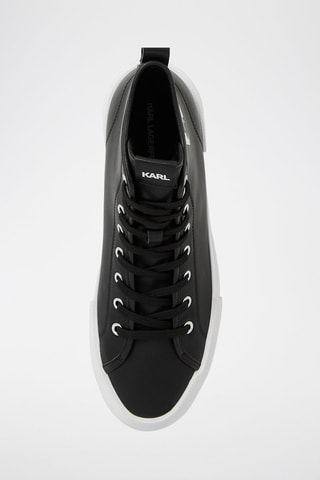 Baskets montantes plateformes en cuir - Noir
