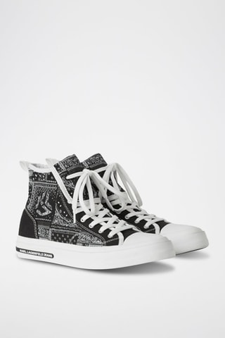 Baskets montantes plateformes - Noir et blanc