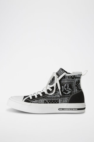 Baskets montantes plateformes - Noir et blanc