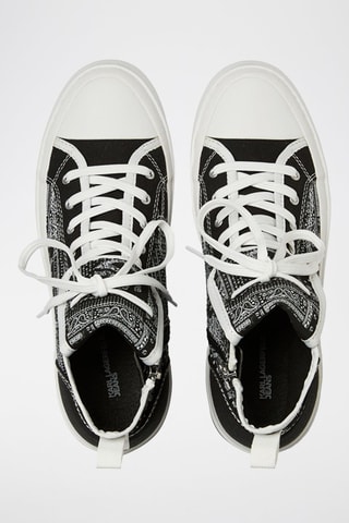 Baskets montantes plateformes - Noir et blanc