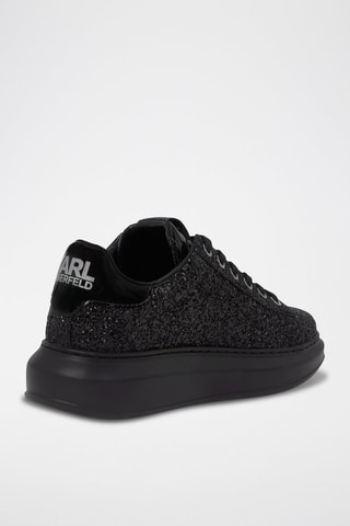 Baskets plateformes en cuir - Noir
