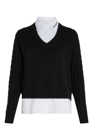 Pull trompe-l’œil - Noir