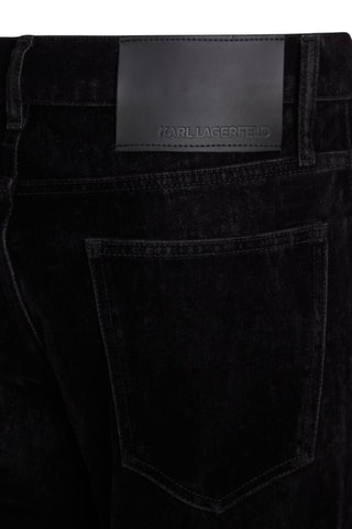 Pantalon straight en velours - Noir